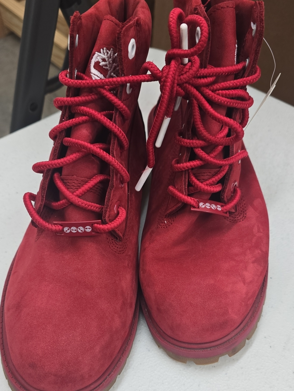 Timberland Red Suede Lace-Up Women's Boots